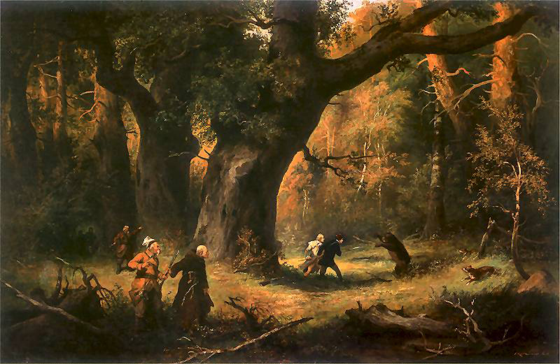 Hunting; illustration to IV tome